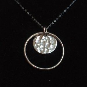 Sterling Silver Hammered Pendant